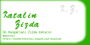 katalin zizda business card